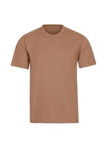 TRIGEMA Damen T-Shirt "TRIGEMA T-Shirt DELUXE Baumwolle", braun, Basic, Gr. M, 100% Baumwolle, Shirts