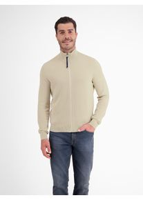 Lerros Herren Strickjacke "Lerros Leichte Strickjacke mit schmaler Rippstruktur", weiß, Gr. XXXL, 100% Baumwolle, Strickjacken
