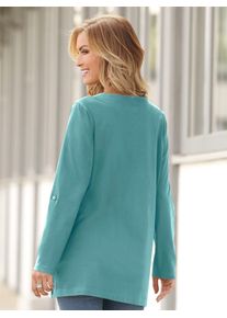 Classic Basics Damen Longshirt "Longshirt", blau, Gr. 54, unifarben, 100% Baumwolle, Shirts
