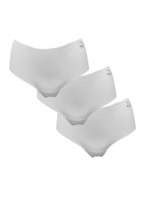 MY BASIC Damen Hipster "Free cut hipster", Gr. M, weiß, Obermaterial: 90% Baumwolle, 10% Elasthan, unifarben, Unterhosen, mit dezenter Logoprägung