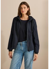 Cecil Damen Kurzjacke, blau, casual, Gr. XXL, unifarben, Stoff, Obermaterial: 55% Polyester, 33% Baumwolle, 12% Nylon; Futter: 100% Polyester,