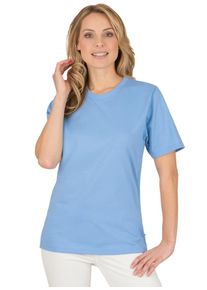 TRIGEMA Damen T-Shirt "TRIGEMA T-Shirt aus 100% Baumwolle", blau, Basic, Gr. XXXL, 100% Baumwolle, Shirts