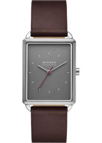 Skagen Damen Quarzuhr "HAGEN", braun, Armbanduhren, Armbanduhr, Damenuhr, Herrenuhr, Lederarmband, analog