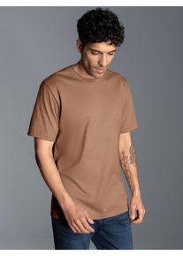 TRIGEMA Herren T-Shirt "TRIGEMA T-Shirt DELUXE Baumwolle", braun, Basic, Gr. XL, 100% Baumwolle, Shirts