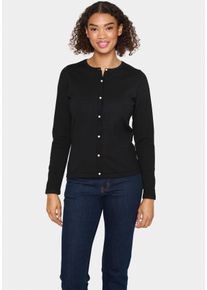 Saint Tropez Damen Strickjacke "JemmaSZ Cardigan", schwarz, modisch, Gr. XS, unifarben, Strick, Obermaterial: 80% Viskose, 20% Polyacryl,