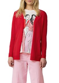 s.Oliver Damen Strickjacke, rot, casual, Gr. 36, Feinstrick, Obermaterial: 50% Baumwolle, 50% Viskose, Strickjacken, Feinstrick ohne Verschluss