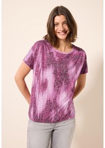 Cecil Damen T-Shirtcherry blossom pink, casual, Gr. XL, bedruckt, Stoff, 65% Polyester, 35% Viskose , Shirts, mit Elastiksaum