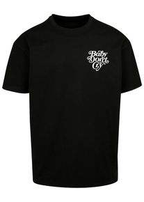 Herren T-Shirt "Upscale by Mister Tee Baby Don ́t Cry Oversize Tee", schwarz, casual, Gr. XS, UPSCALE BY MISTER TEE, bedruckt, 100% Baumwolle, Shirts