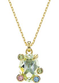 Swarovski Damen Kette mit Anhänger "Schmuck Geschenk Gema Anhänger, 5705816", Metall, L: 49cmgelbgoldfarben, grün, rosa, blau, Metall, Halsketten,