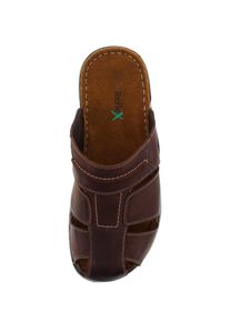 Reflexan Herren Clog, Gr. 40, braun, Glattleder, sportlich, Schuhe