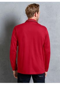 CLASSIC Herren Langarm-Poloshirt "Poloshirt", rot, Gr. 52, unifarben, 100% Baumwolle, Shirts