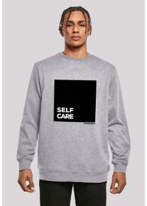 F4NT4STIC Herren Kapuzenpullover "SELF CARE CREWNECK", grau, casual, Gr. 5XL, Obermaterial: 50% Baumwolle, 50% Polyester, Pullover, Print