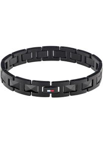Tommy Hilfiger Herren Armband "SS24 GEOMETRIC, 2790566, 2790567, 2790568", Edelstahl, schwarz, Edelstahl, Armbänder, mit Emaille
