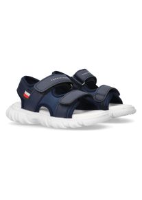 Tommy Hilfiger Kinder Sandale, Gr. 24, blau, Polyester, Synthetik, casual, Schuhe, Wasserschuh, Sommerschuh, Klettschuh mit Klettverschluss