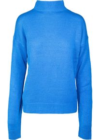 Urban Classics Damen Rundhalspullover "Urban Classics Damen Ladies Oversize Turtleneck Sweater", blau, casual, Gr. M, unifarben, 100% Polyacryl,