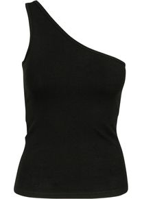 Urban Classics Herren Muskelshirt "Urban Classics Damen Ladies Asymmetric Top", schwarz, casual, Gr. L, unifarben, 95% Baumwolle, 5% Elasthan, Shirts