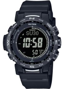 Casio PRO TREK Herren Funkchronograph, schwarz, Armbanduhren, Quarzuhr, Armbanduhr, Herrenuhr, Funk, Solar, Stoppfunktion, Weltzeit