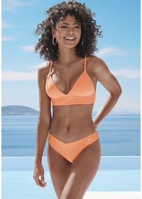 Venice Beach Damen Triangel-Bikini-Top "Lucky", rot, Gr. 34, Strukturmuster, Recycling-Polyamid, Bikini-Oberteile, aus gerippter Strukturware