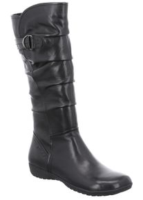 Josef Seibel Damen Schlupfboots "Naly 23", Gr. 39, schwarz, Leder, casual, Schuhe, Stiefel, Schlupfstiefel, Winterstiefel mit Raffungen und XS-Schaft
