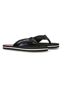 Tommy Hilfiger Kinder Zehentrenner, Gr. 30, schwarz, Polyester, casual, Schuhe, Slides, Sandale mit Zehensteg
