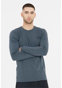 Virtus Herren Langarmshirt "JOKERS M L/S", blau, casual, Gr. XXXL, unifarben, 86% Polyester, 10% Viskose, 4% Elasthan, Shirts, mit innovativer Quick