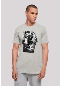 F4NT4STIC Herren T-Shirt "Basketball Splash Sport UNISEX", grau, casual, Gr. XXL, Obermaterial: 100% Baumwolle, Shirts, Print