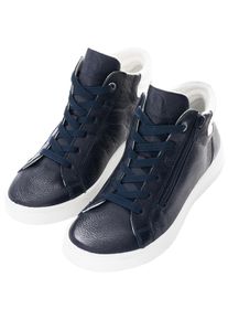 Ara Damen Sneakerboots "ROM", Gr. 8, blau, Glattleder, sportlich, Schuhe, High Top Sneaker, Schnürboots in Weite G (= weit)