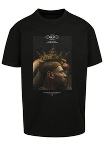 Herren Kurzarmshirt "Upscale by Mister Tee Herren Kid from Akron Oversize Tee", schwarz, casual, Gr. M, UPSCALE BY MISTER TEE, unifarben, 100%