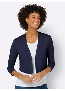 Casual Looks Damen Shirtjacke "Bolero", blau, Gr. 42, unifarben, 95% Viskose, 5% Elasthan, Shirts