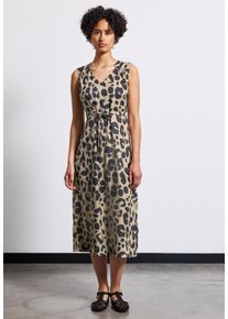 Street One Damen Midikleidcoastal beige, casual, Gr. 44, bedruckt, Stoff, 100% Viskose, Kleider, mit Print