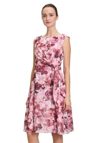 Vera Mont Damen Cocktailkleid "Vera Mont Cocktailkleid mit Bindegürtel", rot, feminin, Gr. 42, Chiffon, Obermaterial: 100% Polyester. Futter: 100%