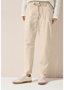 Cecil Damen Stoffhose, lila, casual, Gr. 31, unifarben, Web, Obermaterial: 98% Baumwolle, 2% Elasthan; Gürtel: 100% Baumwolle, Hosen, Middle Waist