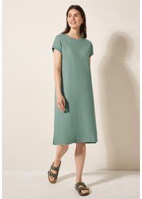 Cecil Damen Sommerkleidmatcha grün, casual, Gr. XXL, unifarben, Web, 58% Baumwolle, 42% Polyester, Kleider, soft und trageangenehm