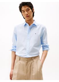 Tommy Hilfiger Herren Langarmhemd "DOBBY STRUCTURE RF SHIRT", blau, casual, Gr. M, Web, Obermaterial: 100% Baumwolle, Hemden
