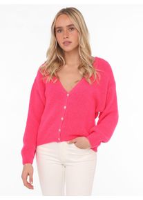 Zwillingsherz Damen Strickjacke ""Uni"", pink, modisch, Strick, Obermaterial: 44% Polyester, 26% Polyamid, 15% Alpaka, 15% Wolle, Strickjacken, One