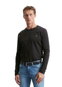 Marc O'Polo MARC O'POLO Herren Langarmshirt "aus reiner Bio-Baumwolle", schwarz, Basic, Gr. L, unifarben, Obermaterial: 100% Baumwolle, Shirts
