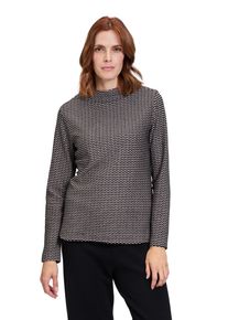BETTY & CO BETTY & CO Damen Kurzarmshirt "Betty & Co Casual-Shirt mit Wellenstruktur", beige, casual, Gr. XL, Obermaterial: 33% Baumwolle, 31% Viskose, 31%