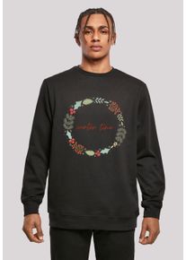 F4NT4STIC Herren Kapuzenpullover "Winter Time", schwarz, casual, Gr. XL, Obermaterial: 50% Baumwolle, 50% Polyester, Pullover, Print