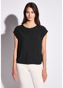 Street One Damen Shirtbluse, schwarz, casual, Gr. 38, unifarben, Stoff, 100% Viskose, Blusen, aus softer Viskose