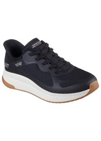 Skechers Herren Slip-On Sneaker "BOBS SQUAD 4", Gr. 40, schwarz-weiß, Synthetik, Textil, casual, Schuhe, Trainingsschuh, Sneaker, Schnürschuh zum