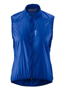Gonso Damen Funktionsweste "Road Vest Wind W", blau, Gr. 38, 100% Polyester, Westen, Damen Weste, atmungsaktive Radweste, leichte Windweste, Tight Fit