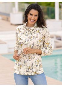 Inspirationen Damen Langarmshirt "Shirt", beige, Gr. 40, bedruckt, gemustert, 100% Baumwolle, Shirts