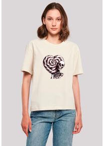 F4NT4STIC Damen T-Shirt "Süße Süßigkeiten Herzform Liebe", weiß, casual, Gr. L, Obermaterial: 100% Baumwolle, Shirts, Premium Qualität