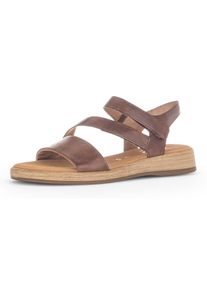 Gabor Damen Sandalette "RHODOS", Gr. 37, braun, Kalbsleder, klassisch, Schuhe, Sommerschuh, Sandale, Keilabsatz, in Komfort-Schuhweite G (=weit)