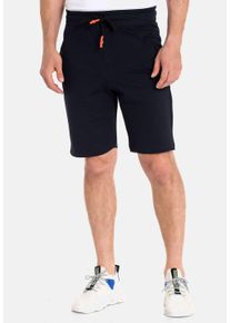 Cipo & Baxx CIPO & BAXX Herren Stoffhose "Shorts", blau, Gr. XXL, unifarben, 80% Baumwolle;15% Polyester;5% Elasthan, Hosen, elastischer Bund mit Kordelzug