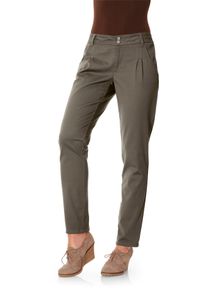 Heine Damen Chinohose, grün, Gr. 21, unifarben, 98% Baumwolle, 2% Elasthan, Hosen