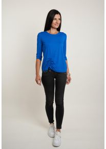 Seidel Moden Damen 3/4-Arm-Shirt, blau, casual, Gr. 54, unifarben, Jersey, Obermaterial: 95% Viskose, 5% Elasthan, Shirts, MADE IN GERMANY