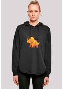 F4NT4STIC Damen Kapuzenpullover "Süßer Triceratops Dinosaurier", schwarz, casual, Gr. M, Obermaterial: 100% Baumwolle, Pullover, Premium Qualität