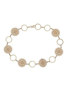 Lascana Damen Kettengürtel "Schmuckgürtel", gold, feminin,modisch, Gr. S, metallic, leicht glänzend, Metall, Gürtel, verstellbare Schließe,