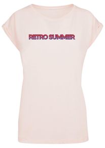 Merchcode Herren T-Shirt "Merchcode Damen Ladies Summer - Retro T-Shirt", pink, casual, Gr. 5XL, bedruckt, 100% Baumwolle, Shirts